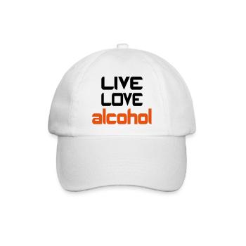 alkohol - Baseballkappe - Weiß/Weiß - Vorne