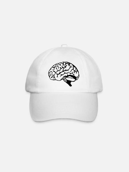 brain - Baseballkappe - Weiß/Weiß