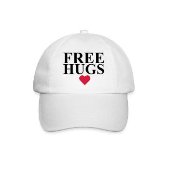 Free Hugs - Baseballkappe - Weiß/Weiß - Vorne