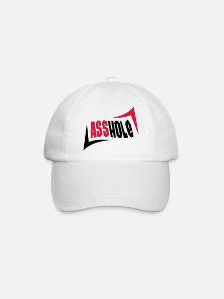 Asshole - Baseballkappe - Weiß/Weiß