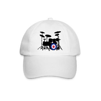Mod Drumset - Baseballkappe - Weiß/Weiß - Vorne