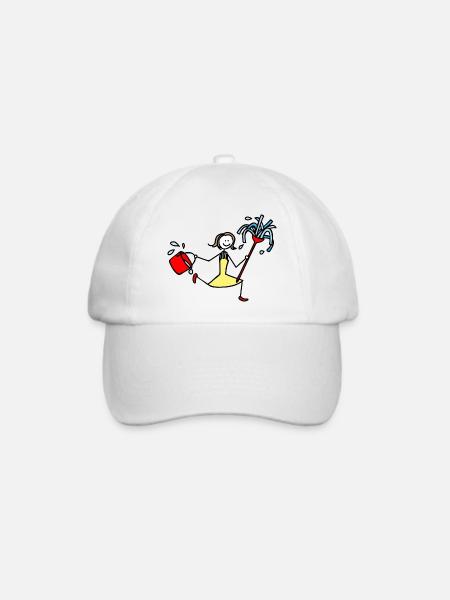 Putzfrau - Baseballkappe - Weiß/Weiß