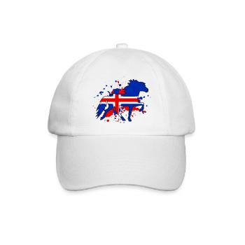 Isländer im Tölt - Baseballkappe - Weiß/Weiß - Vorne