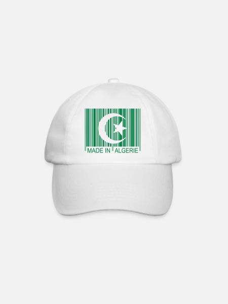 Code barre Made in ALGERIE 1c - Baseballkappe - Weiß/Weiß