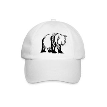 Panda Tree / Bär Asien bedroht Bambus Geschenkidee - Baseballkappe - Weiß/Weiß - Vorne