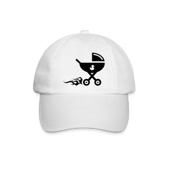 Kinderwagen, Renn-Baby-Buggy - Baseballkappe - Weiß/Weiß - Vorne