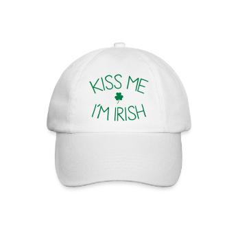 kiss me im Irish cute - Baseballkappe - Weiß/Weiß - Vorne