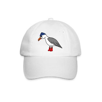 Möwe - Baseballkappe - Weiß/Weiß - Vorne
