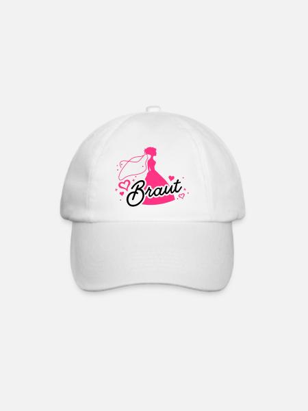 braut hochzeit - Baseballkappe - Weiß/Weiß