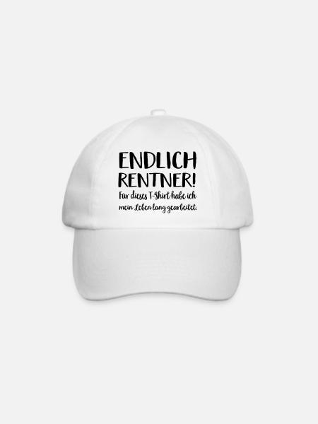 Rentner - Baseballkappe - Weiß/Weiß