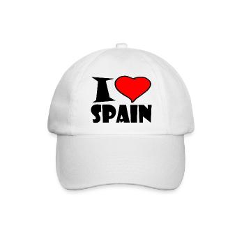 I love Spain - Baseballkappe - Weiß/Weiß - Vorne