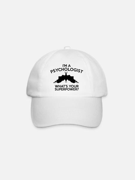 Ich bin ein Psychologe, was deine Supermacht ist - Baseballkappe - Weiß/Weiß