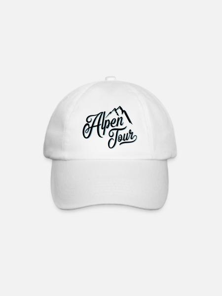 alpen tour - Baseballkappe - Weiß/Weiß
