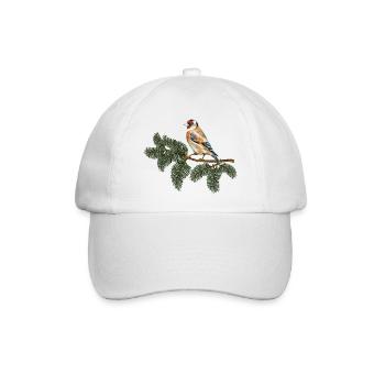 Stieglitzvogel - Baseballkappe - Weiß/Weiß - Vorne