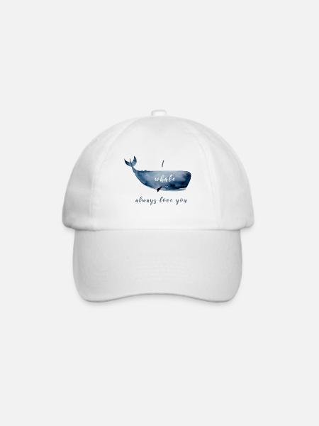 Wal Liebe - Baseballkappe - Weiß/Weiß