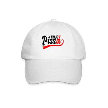Enjoy pizza - Baseballkappe - Weiß/Weiß - Vorne
