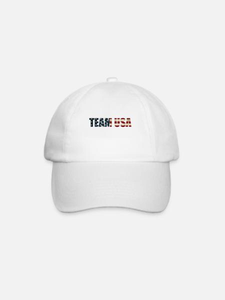 Team USA - Baseballkappe - Weiß/Weiß