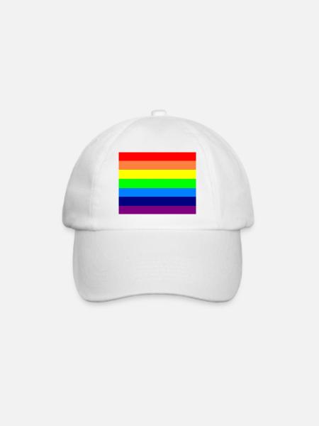 Regenbogen Corona LGBT Mundschutz - Baseballkappe - Weiß/Weiß