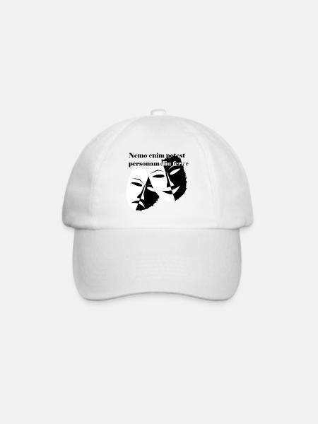 Latein Sprüche Masken Rom Geschenkidee witzig - Baseballkappe - Weiß/Weiß