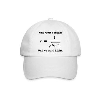 Gottes Lichtformel - Baseballkappe - Weiß/Weiß - Vorne