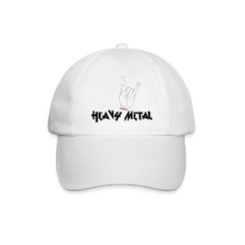 Heavy Metal - Baseballkappe - Weiß/Weiß - Vorne