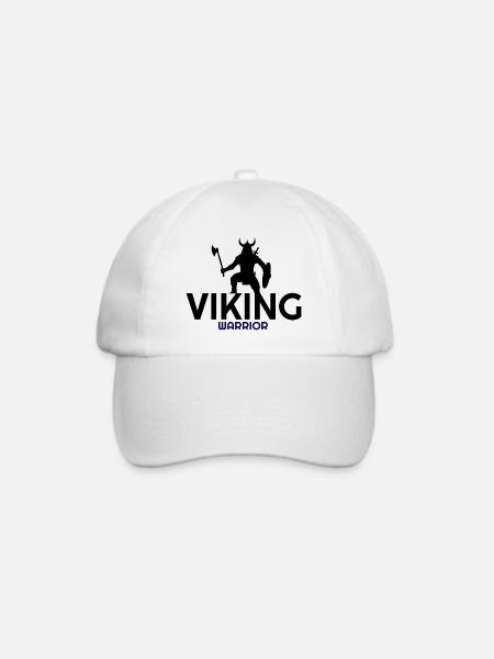 Alles über Wikinger, Wikinger, Wikinger Hoodies, Wikinger - Baseballkappe - Weiß/Weiß