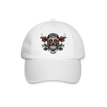 Sugar Skull - Baseballkappe - Weiß/Weiß - Vorne