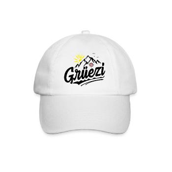 Schweizer Dialekt - Mundart Schweizerdeutsch Hallo - Baseballkappe - Weiß/Weiß - Vorne