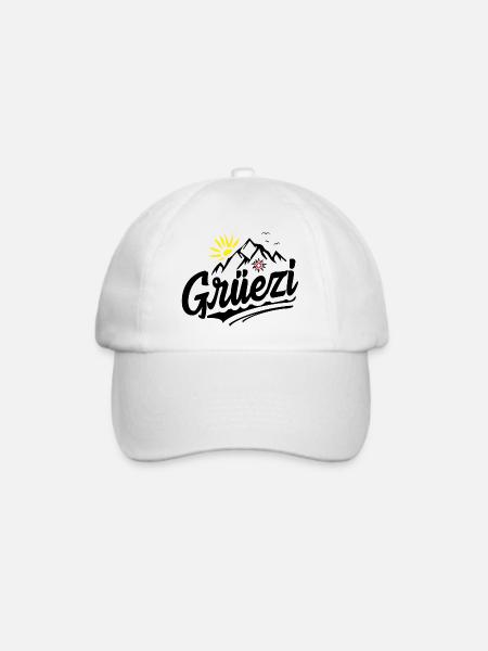 Schweizer Dialekt - Mundart Schweizerdeutsch Hallo - Baseballkappe - Weiß/Weiß