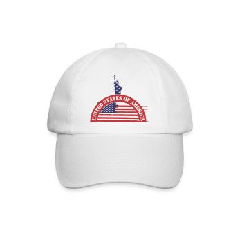 USA Freiheitsstatue United States - Baseballkappe - Weiß/Weiß - Vorne