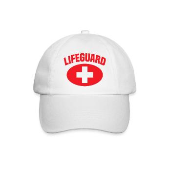 Lifeguard Rettungsschwimmer Bademeister - Baseballkappe - Weiß/Weiß - Vorne