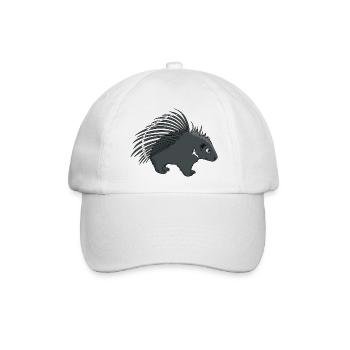 Stachelschwein - Baseballkappe - Weiß/Weiß - Vorne