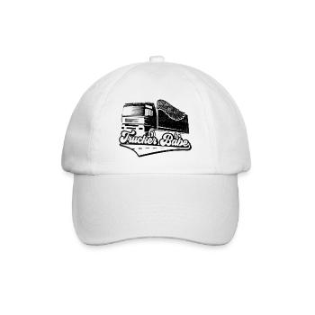 Truckerin Trucker Babe LKW Truck Fahrerin - Baseballkappe - Weiß/Weiß - Vorne