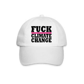 Fuck climate change - Baseballkappe - Weiß/Weiß - Vorne