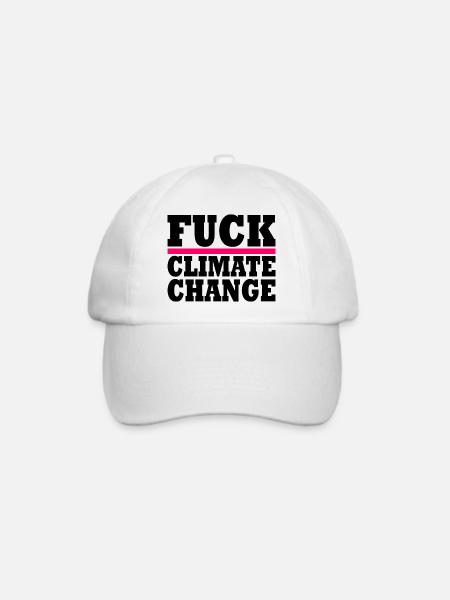 Fuck climate change - Baseballkappe - Weiß/Weiß