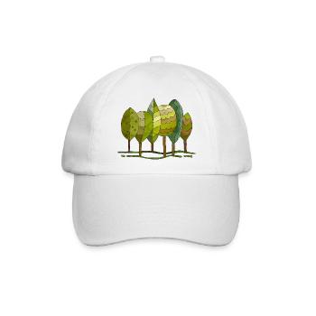 Baum - Baseballkappe - Weiß/Weiß - Vorne