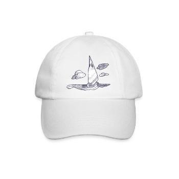 Segelboot - Baseballkappe - Weiß/Weiß - Vorne