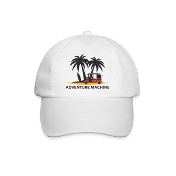 Tuk Tuk Sommer Design. Tuk Tuk Abenteuermaschine! - Baseballkappe - Weiß/Weiß - Vorne