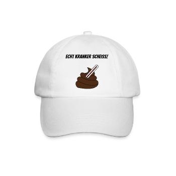Kranker Scheiss - Baseballkappe - Weiß/Weiß - Vorne