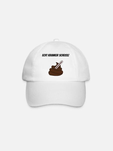 Kranker Scheiss - Baseballkappe - Weiß/Weiß