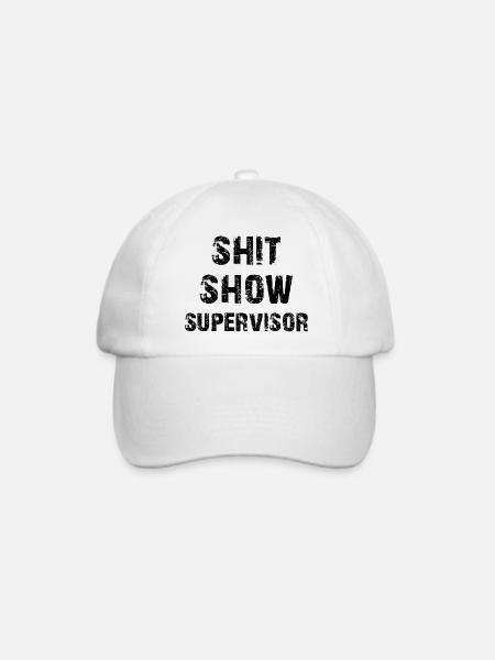 Scheiß Show Supervisor - Baseballkappe - Weiß/Weiß