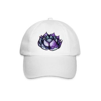 Lila Lotusblüte - Baseballkappe - Weiß/Weiß - Vorne