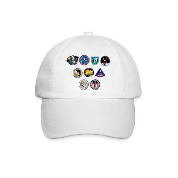 Weltraummission - Apollo Mission - Baseballkappe - Weiß/Weiß - Vorne