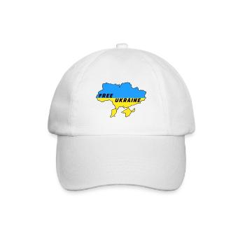 Free Ukraine Russland Flagge Stolz Osteuropa - Baseballkappe - Weiß/Weiß - Vorne
