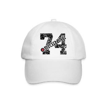 52. GEBURTSTAG 52 JAHRE ORIGINAL 1974 - Baseballkappe - Weiß/Weiß - Vorne
