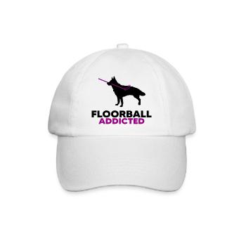 floorball floorballer unihockey - Baseballkappe - Weiß/Weiß - Vorne