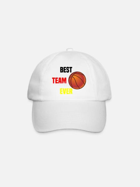 Best Team Ever Basketball - Baseballkappe - Weiß/Weiß