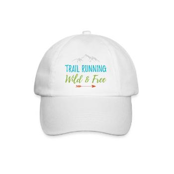 Trailrunning – wild und kostenlos - Baseballkappe - Weiß/Weiß - Vorne
