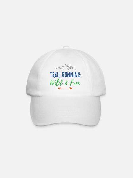 Trailrunning – wild und kostenlos - Baseballkappe - Weiß/Weiß