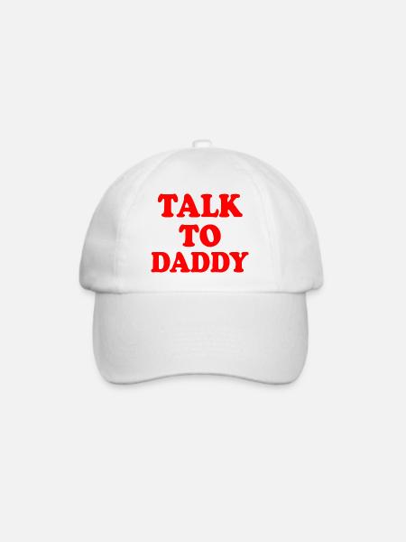 Talk to daddy - Baseballkappe - Weiß/Weiß